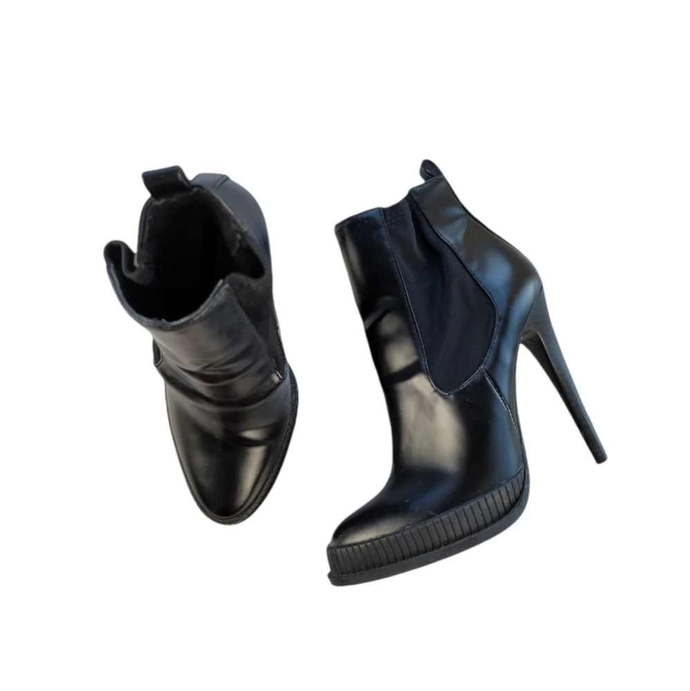ZARA Traffaluc stiletto platform pull-on Ankle‎ Boot